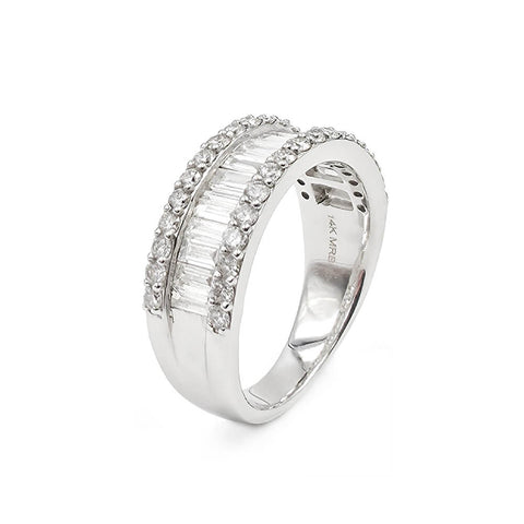 Ladies 14K White Gold 1/2 Way Diamond Ring