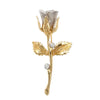 18K Yellow & White Gold Diamond Flower Brooch, 9.0g