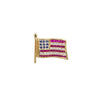 Estate 14K Yellow Gold American Flag Pin