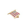 Estate 14K Yellow Gold American Flag Pin