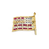 Estate 14K Yellow Gold American Flag Pin