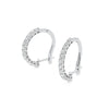 18K White Gold Diamond Hoop Earrings, 3.92g