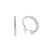 18K White Gold Diamond Hoop Earrings, 3.92g