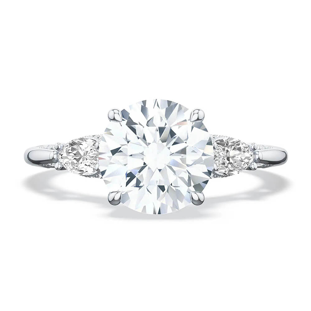 Round Tacori Settings Tacori 18k White Gold Full Bloom Round