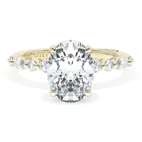 Tacori Sculpted Crescent 1/2 Way Oval Solitaire Engagement Ring 272828OV12.5X9Y