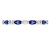 Tacori Sculpted Crescent Diamond & Sapphire 3/4 Way Ladies Band 272822BDBS34