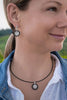 ALOR Women's Black Disc Necklace 08-52-1342-11