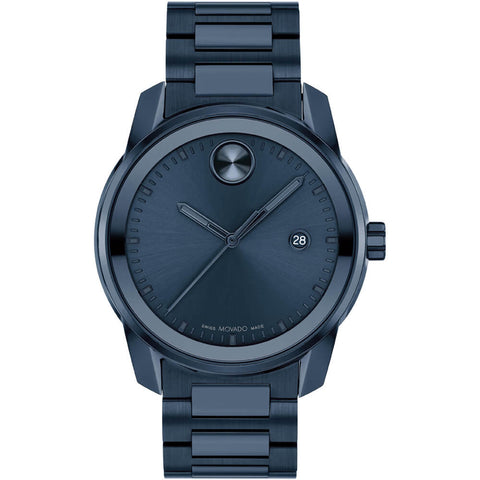 Movado BOLD Verso Blue Ion-plated Stainless Steel Men's Watch 3600862