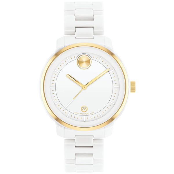 Movado BOLD Verso White Ceramic Women's Watch 3600934