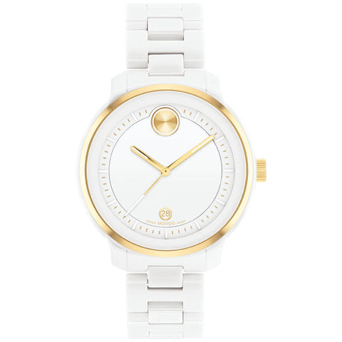 Movado BOLD Verso White Ceramic Women's Watch 3600934