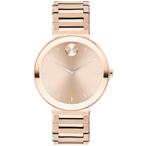 Movado BOLD Horizon Pale Rose Gold Ion-plated Women's Watch 3601089