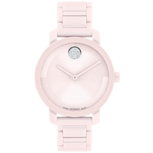 Movado BOLD Evolution 2.0 Blush Ceramic Women's Watch 3601234