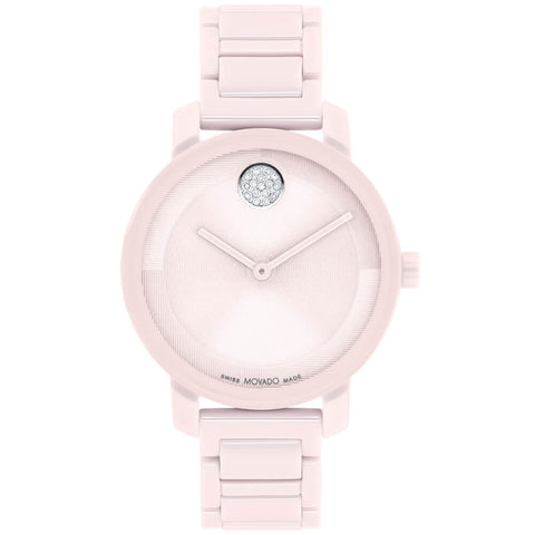 Movado BOLD Evolution 2.0 Blush Ceramic Women's Watch 3601234