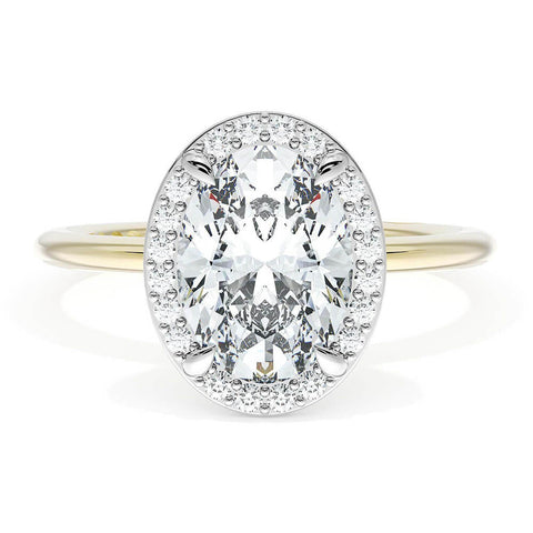 Tacori Founder's Collection Oval Bloom Two-Tone Engagement Ring 40117OV11x8YW