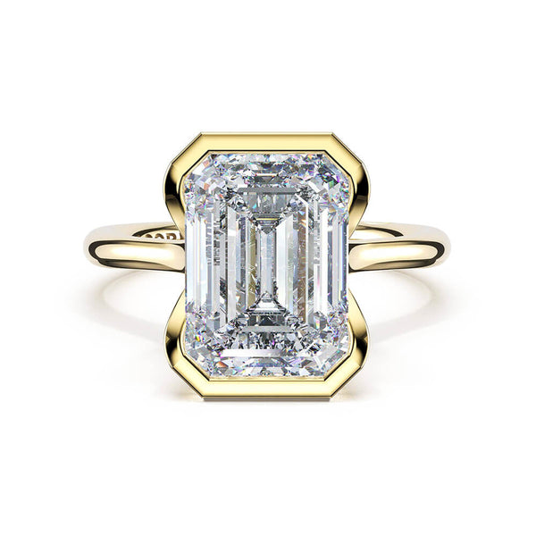 Tacori Emerald North/South Semi-Bezel Pavé-Prong Engagement Ring 435EC115X8Y