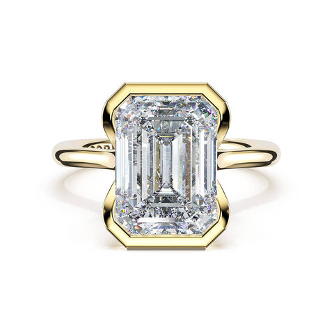 Tacori Emerald North/South Semi-Bezel Pavé-Prong Engagement Ring 435EC115X8Y