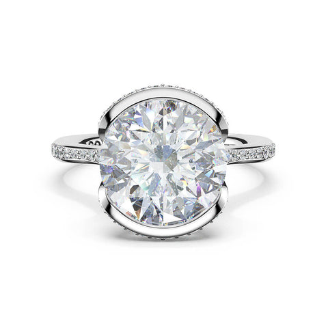 Tacori Round North/South Semi-Bezel Pavé-Intense Engagement Ring 436RD8