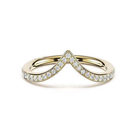 Tacori Founder's Collection Sculpted Chevron Pavé-Traced Ladies Band 437B12Y