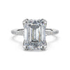 Tacori Sculpted Crescent Emerald Petal-Crown Pavé Intense 1/2 Way Solitaire Ring 439EC8.5X6