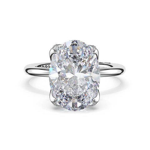 Tacori Sculpted Crescent Oval Sculpted Petal-Pavé-Prong Solitaire Ring 446OV10x7.5