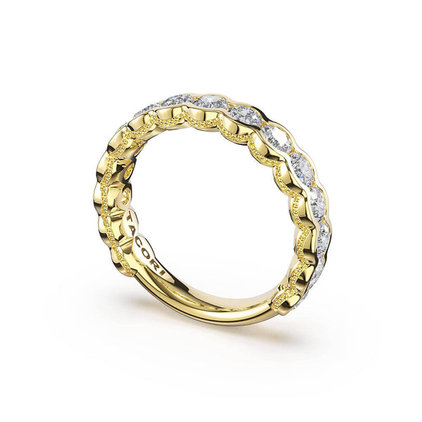 Tacori Round Semi-Bezel 3/4 Way Ladies Wedding Band 449Y6534