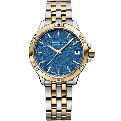 Raymond Weil Tango Classic Ladies Quartz Two-Tone Blue Frost Dial 5960-STP-50061