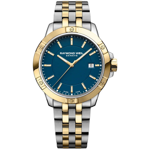 Raymond Weil Tango Classic 41mm Two-Tone Blue Dial Men's Watch 8160-STP-50041