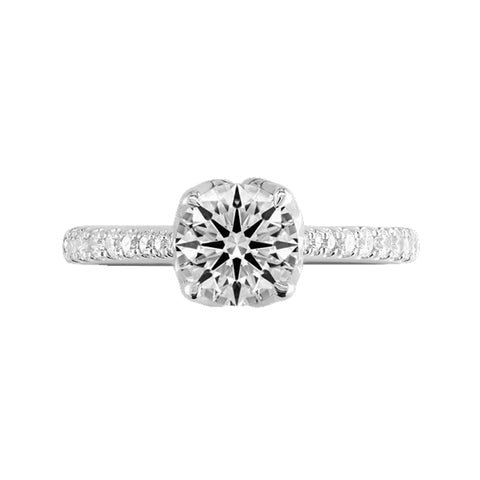 A.JAFFE 18K White Gold Diamond Engagement Ring ME2252Q/187