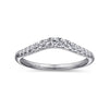 Gabriel Curved 14K White Gold French Pave Diamond Wedding Band AN10963W44JJ