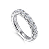 Gabriel & Co. Portofino 14K White Gold 11 Stone French Pave Set Diamond Wedding Band AN11179W44JJ
