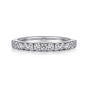 Gabriel 14K White Gold 11 Stone Shared Prong Set Diamond Wedding Band AN11216W44JJ