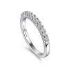 Gabriel 14K White Gold 11 Stone Shared Prong Set Diamond Wedding Band AN11216W44JJ