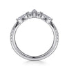 Gabriel & Co. Tulsie Curved 14K White Gold Marquise and Round Diamond Anniversary Band - 0.45 ct AN15563W44JJ