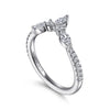 Gabriel & Co. Tulsie Curved 14K White Gold Marquise and Round Diamond Anniversary Band - 0.45 ct AN15563W44JJ