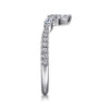 Gabriel & Co. Tulsie Curved 14K White Gold Marquise and Round Diamond Anniversary Band - 0.45 ct AN15563W44JJ