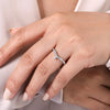 Gabriel & Co. Tulsie Curved 14K White Gold Marquise and Round Diamond Anniversary Band - 0.45 ct AN15563W44JJ