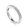 Gabriel & Co. Raigne 14K White Gold Channel Set Baguette and Round Diamond Anniversary Band - 0.38 ct AN15571W44JJ