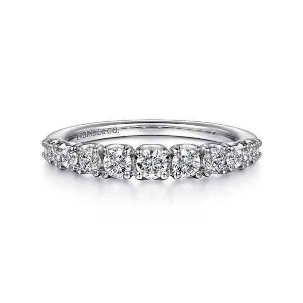 Gabriel & Co. York 14K White Gold Round Diamond Anniversary Band AN16291W44JJ