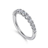 Gabriel & Co. York 14K White Gold Round Diamond Anniversary Band AN16291W44JJ