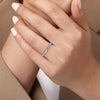 Gabriel & Co. York 14K White Gold Round Diamond Anniversary Band AN16291W44JJ