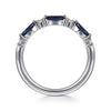 Gabriel & Co. Erin 14K White Gold Marquise Sapphire and Diamond Anniversary Band AN16474W44SA