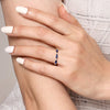 Gabriel & Co. Erin 14K White Gold Marquise Sapphire and Diamond Anniversary Band AN16474W44SA