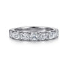 Gabriel 14K White Gold Emerald Cut Diamond Anniversary Band AN16655W43JJ