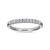 Gabriel 14K White Gold 11 Stone French Pave Diamond Wedding Band AN6071W44JJ