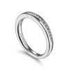 Gabriel 14K White Gold Channel Set Diamond Wedding Band AN7578W44JJ