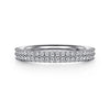 Gabriel & Co. Thailand 14K White Gold Double Row Diamond Anniversary Band - 0.3 ct AN7748W44JJ