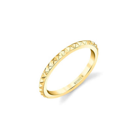 Michael M Tetra 14K Yellow Gold Ladies Wedding Band B320