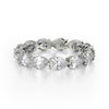 Michael M CROWN 18K White Gold Pear Shape Eternity Wedding Band B329