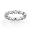 Michael M CROWN 18K White Gold Pear Shape Eternity Wedding Band B329