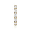 Michael M CROWN 18K White Gold Pear Shape Eternity Wedding Band B329